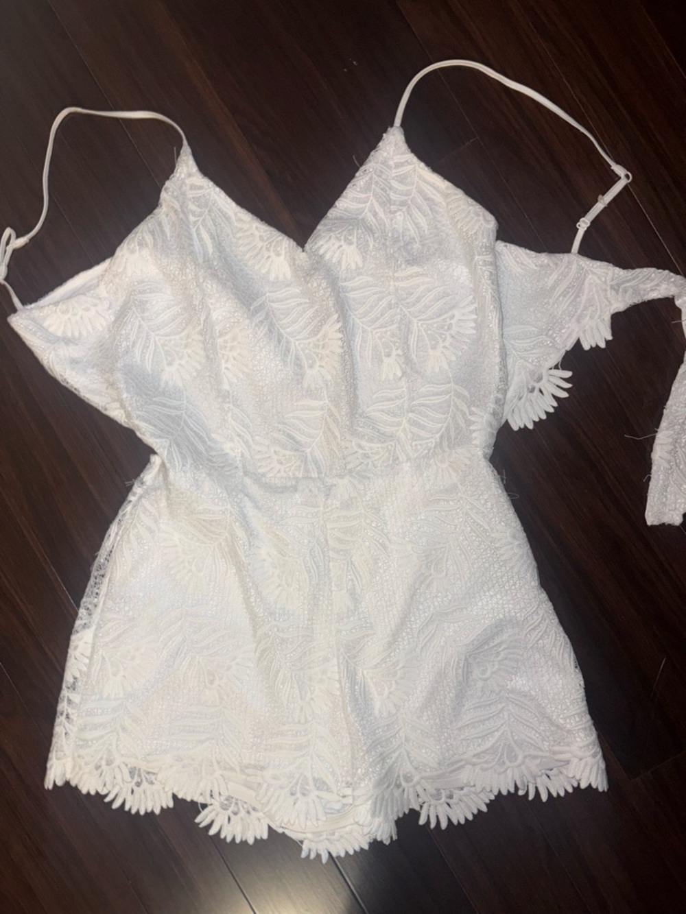 Express White Lace Romper